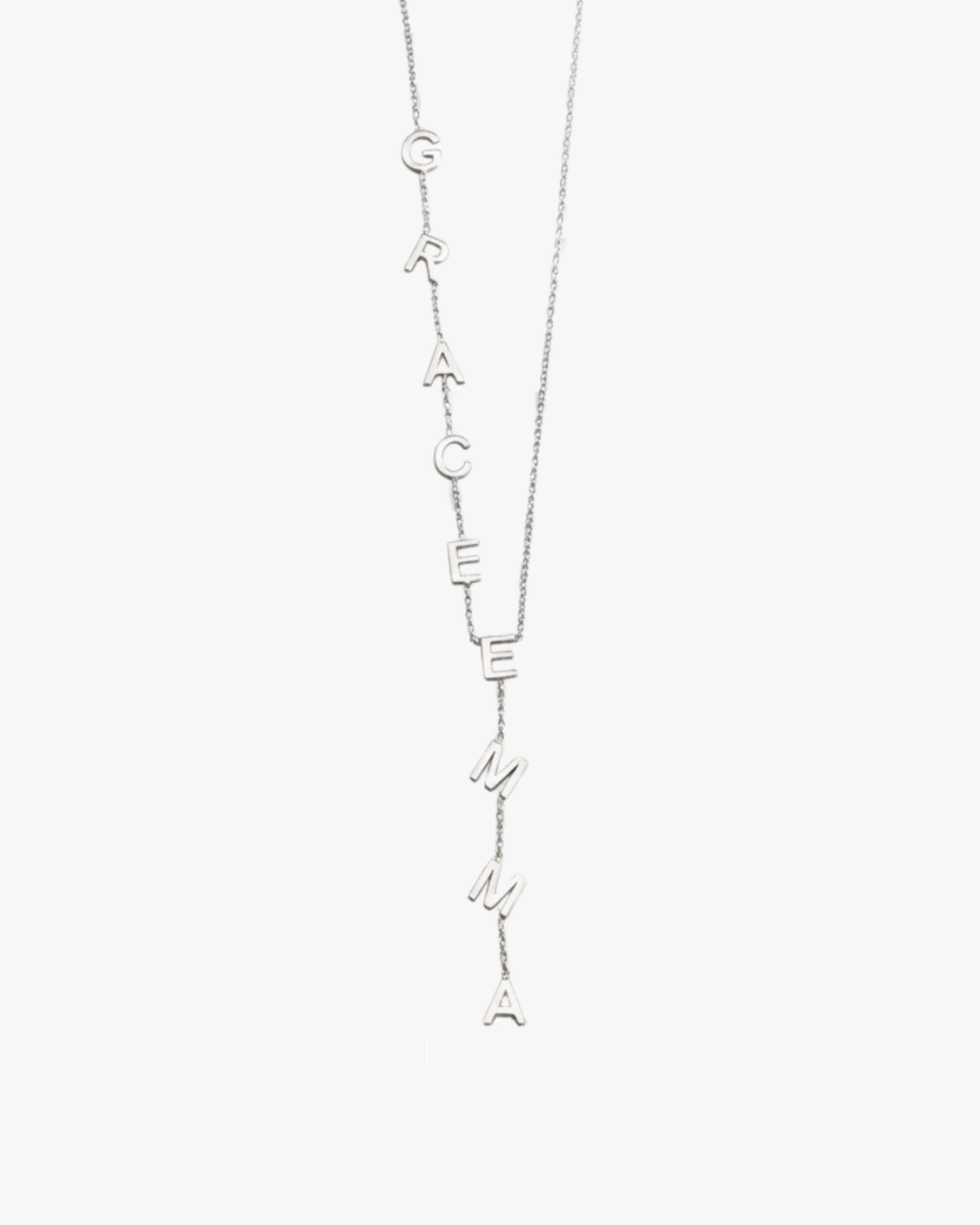 Sienna Women's Vertical Name Necklace, Personalized Letter Drop Necklace