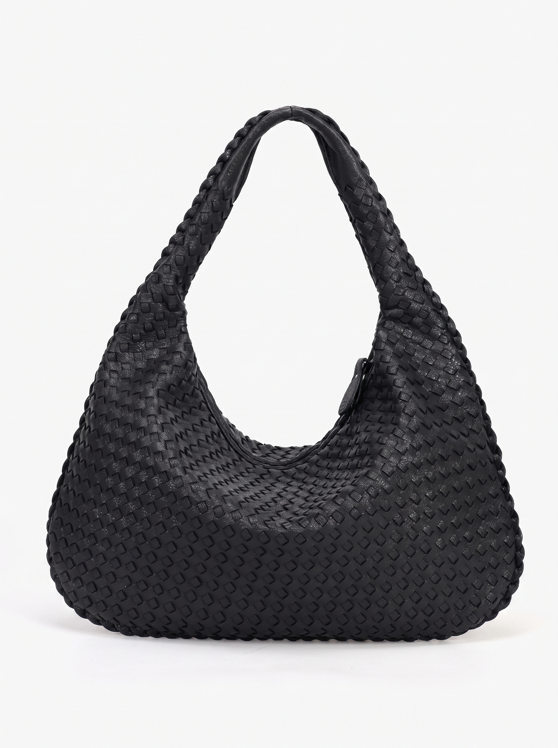 Blythe Women's Woven Vegan Leather Hobo Bag, Relaxed Shoulder Bag