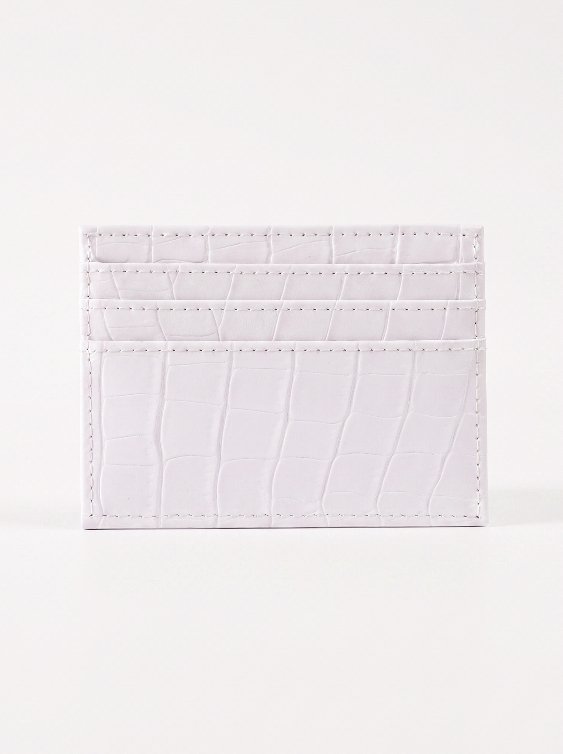 Helena Women's Croc-Embossed Card Holder, Slim Card Case