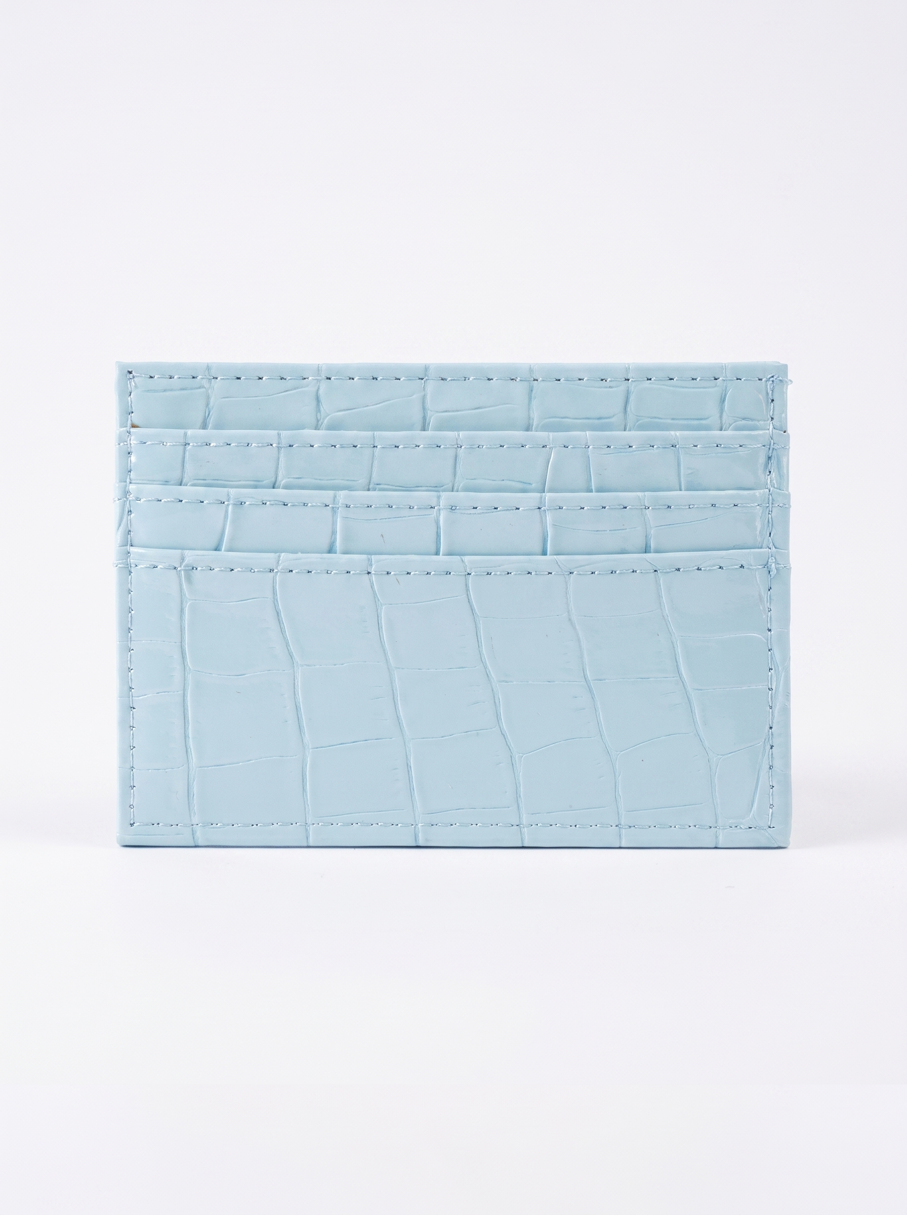 Helena Women's Croc-Embossed Card Holder, Slim Card Case