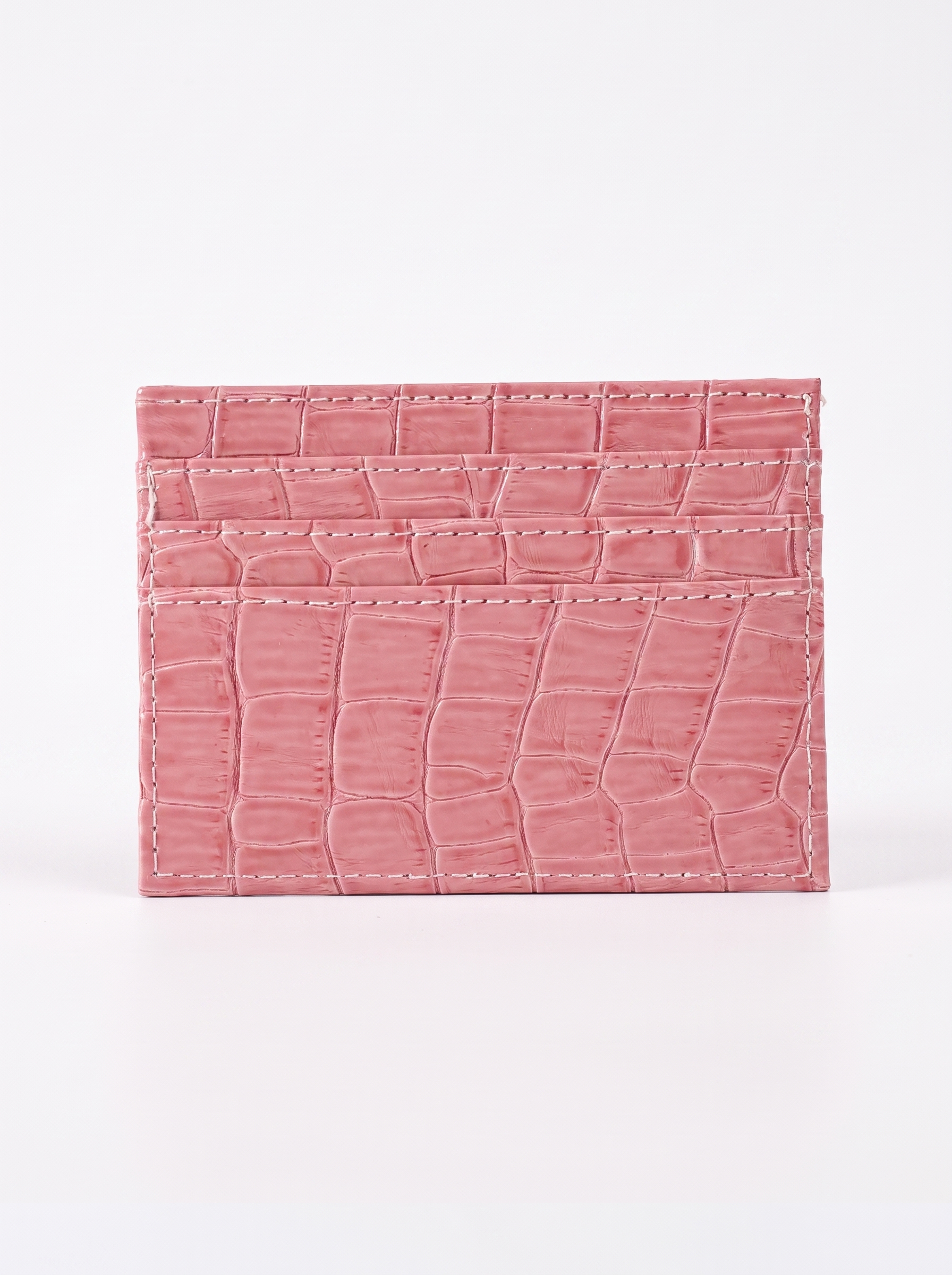 Helena Women's Croc-Embossed Card Holder, Slim Card Case