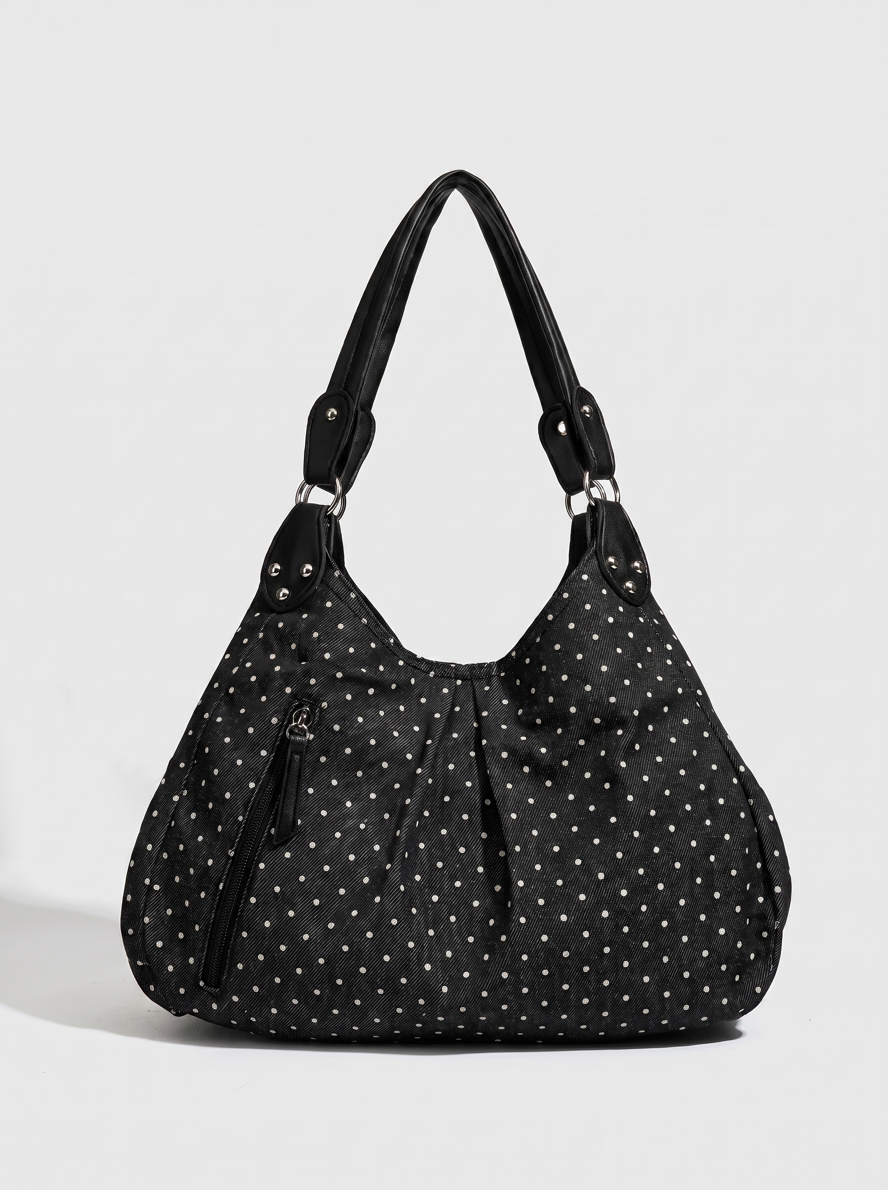 Beatrice Women's Vintage Polka Dot Hobo Bag, Large Shoulder Bag