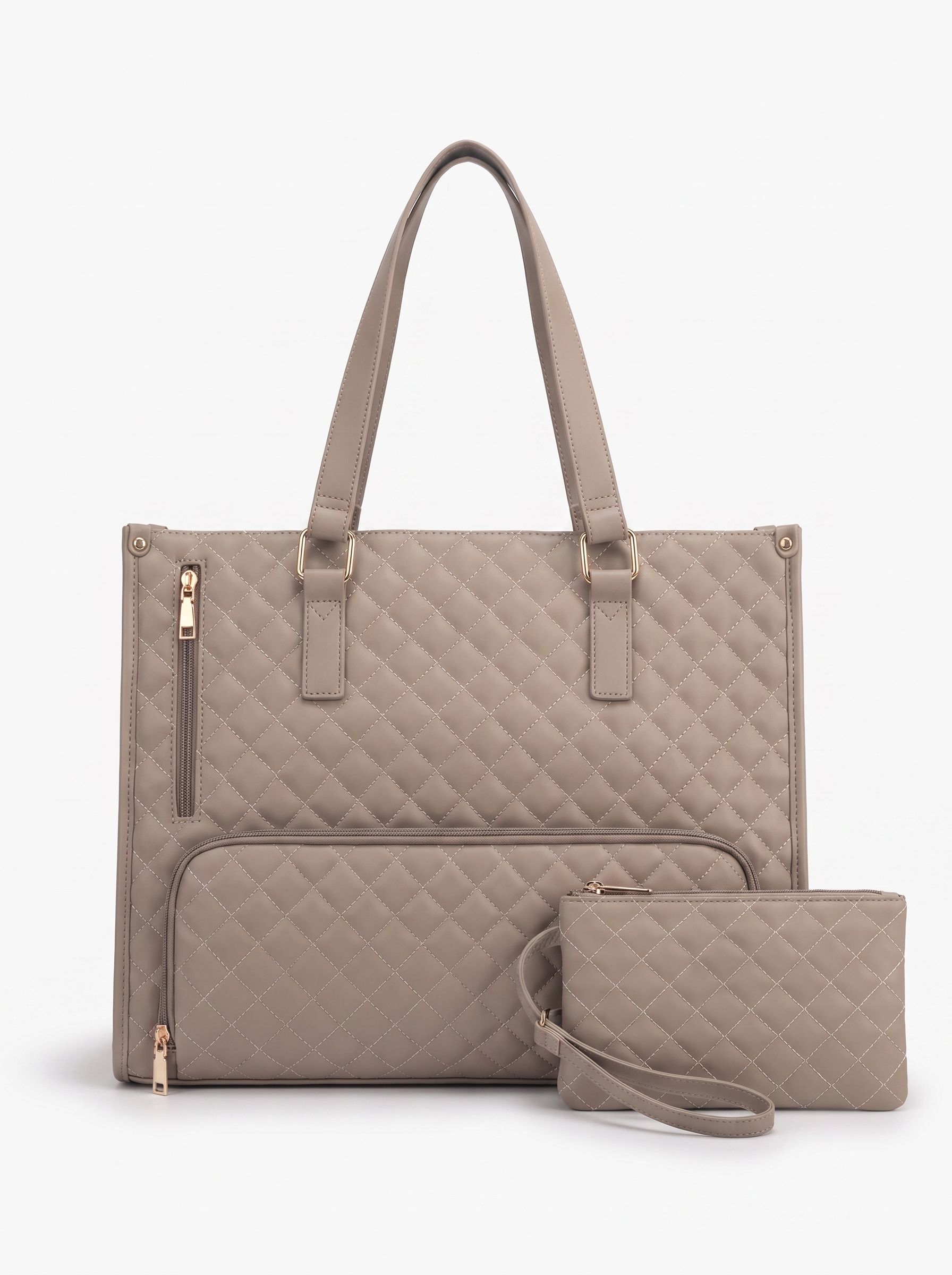 Wilhelmina Women's Quilted Tote Bag, Large Work Shoulder Bag