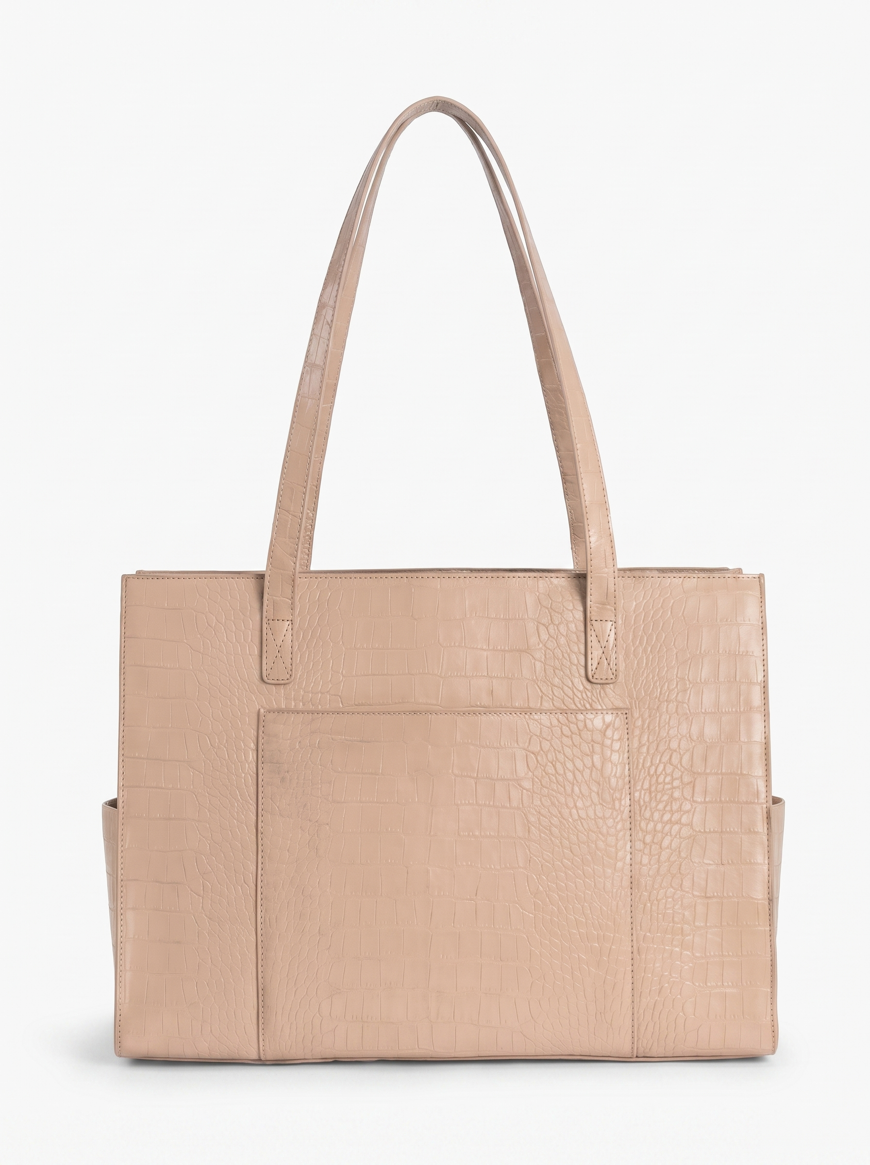 Nesta Women's Croc-Embossed Vegan Leather Laptop Tote Bag, Work Bag
