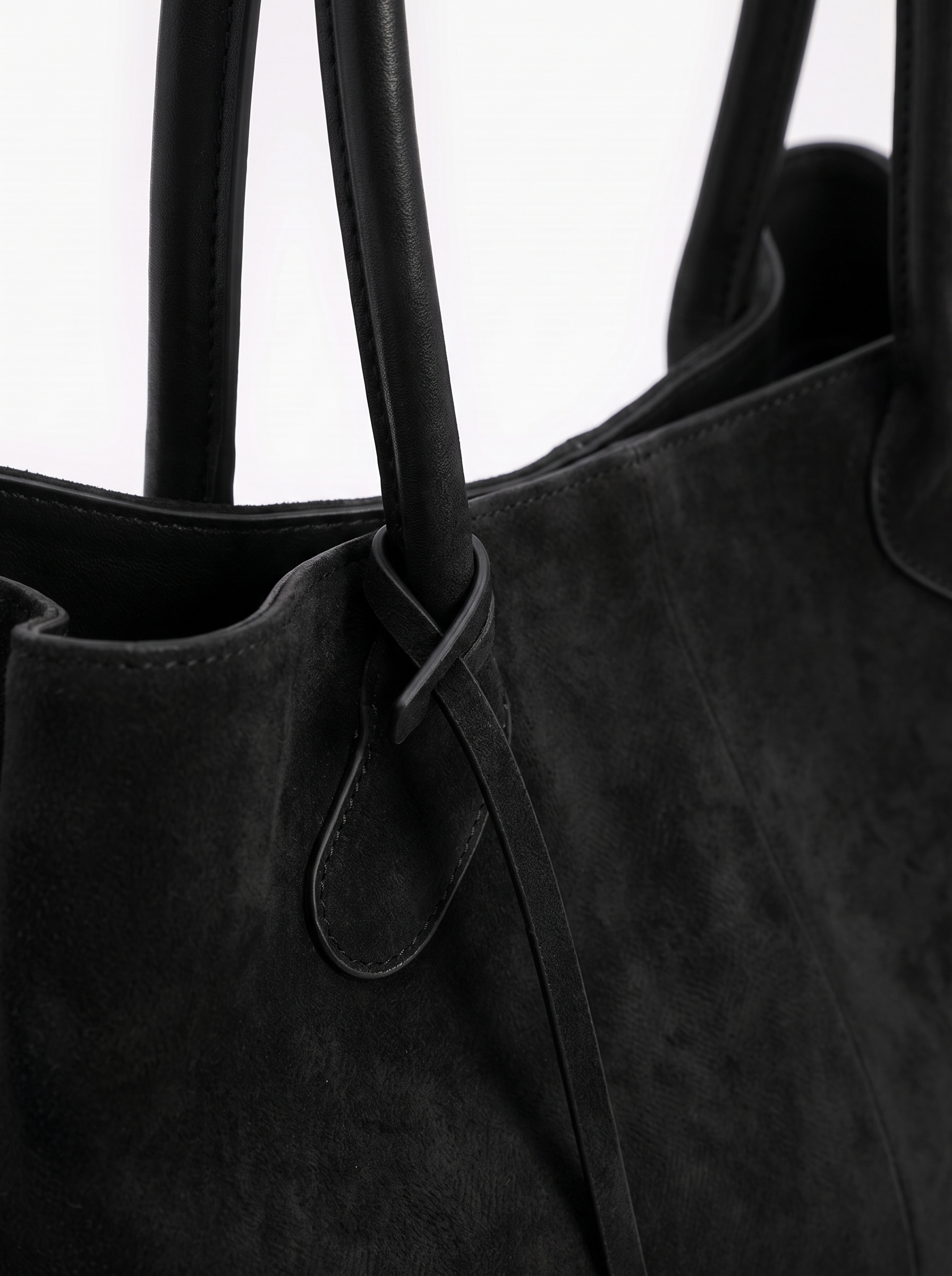 Ismay Women's Vegan Suede Tote Bag, Large Minimalist Shoulder Bag