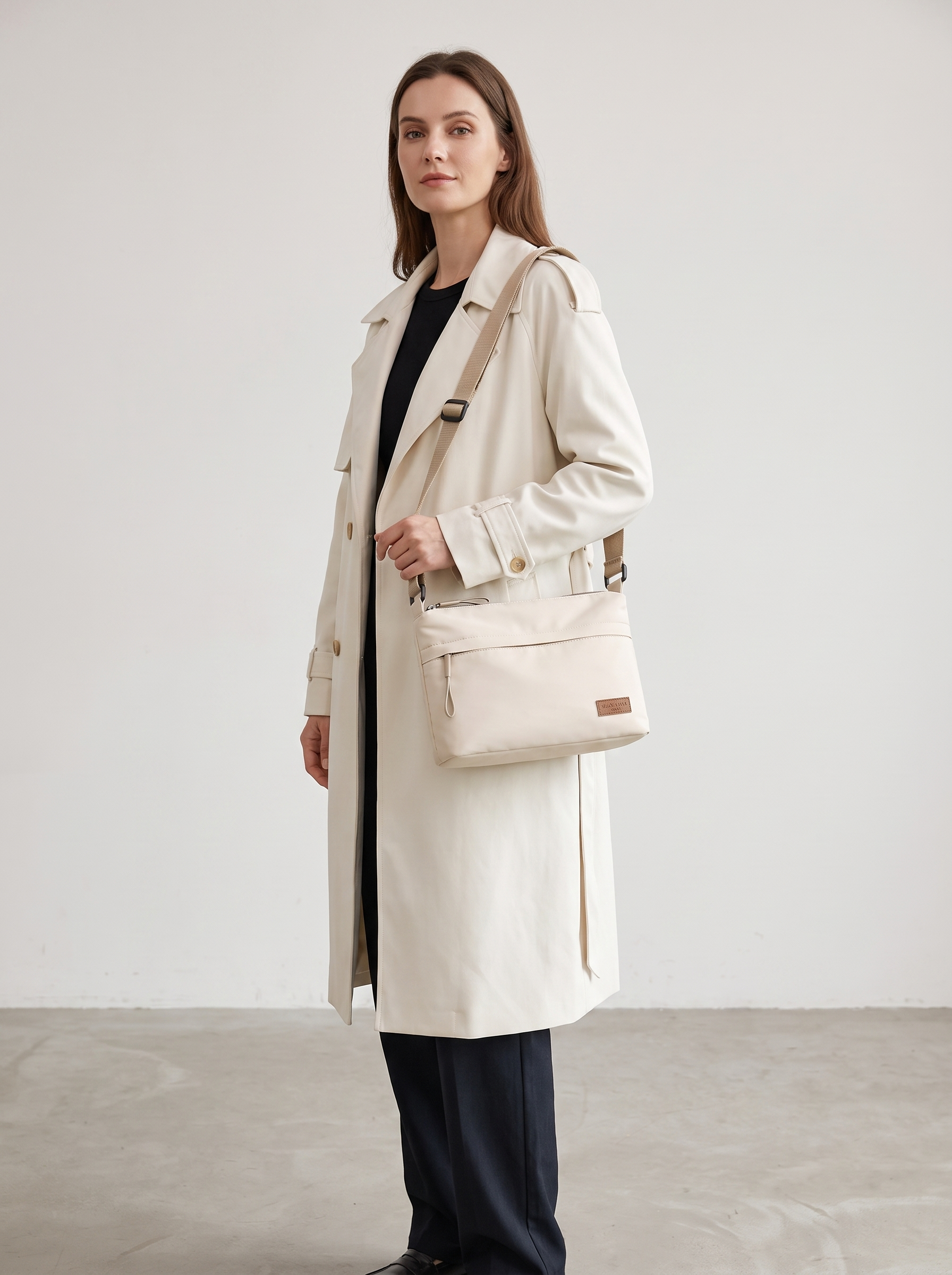 Anwen Women's Canvas Crossbody Bag, Multi-Pocket Shoulder Bag