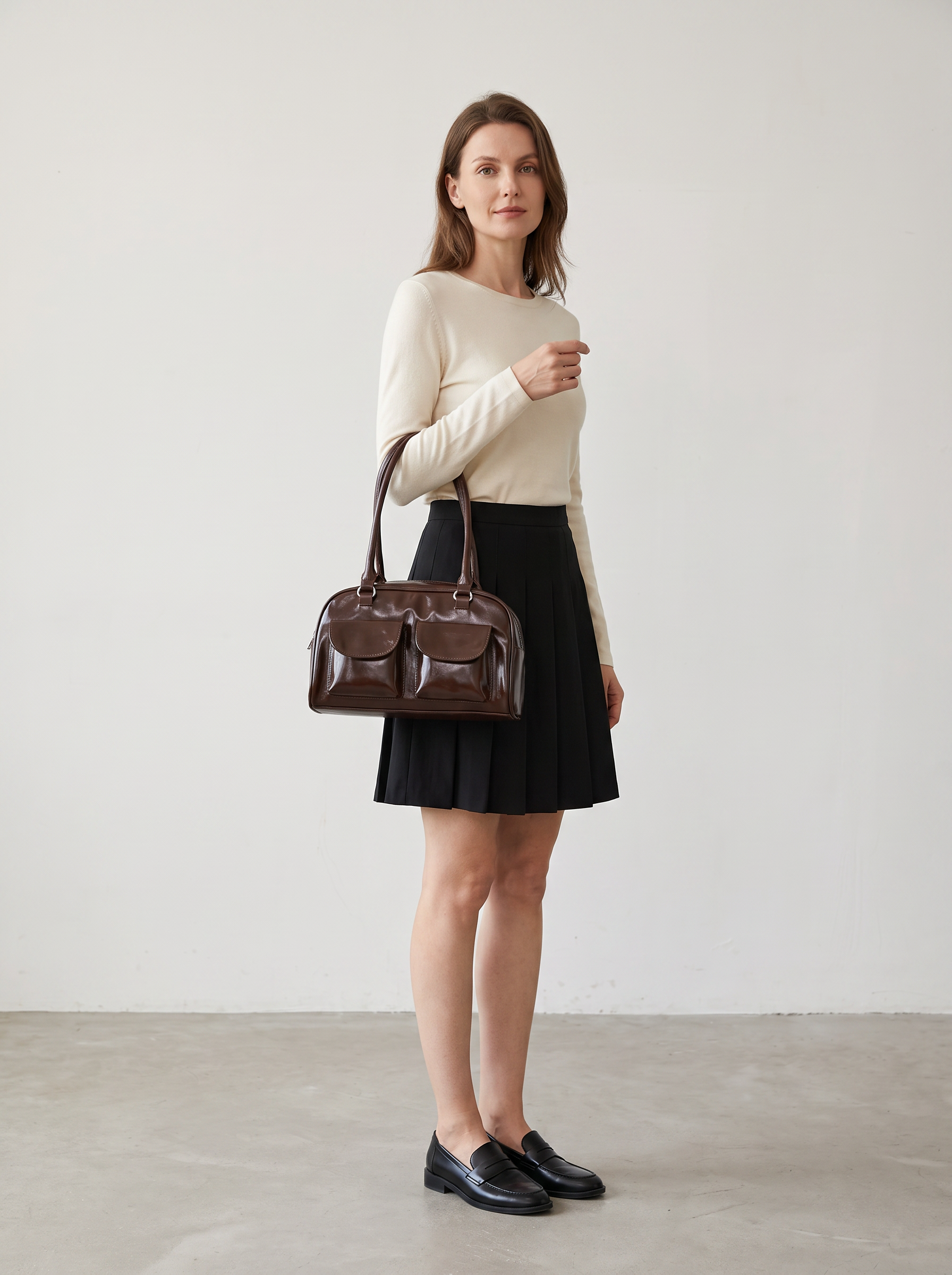 Elswyth Women's Faux Leather Tote Bag, Vintage Shoulder Bag