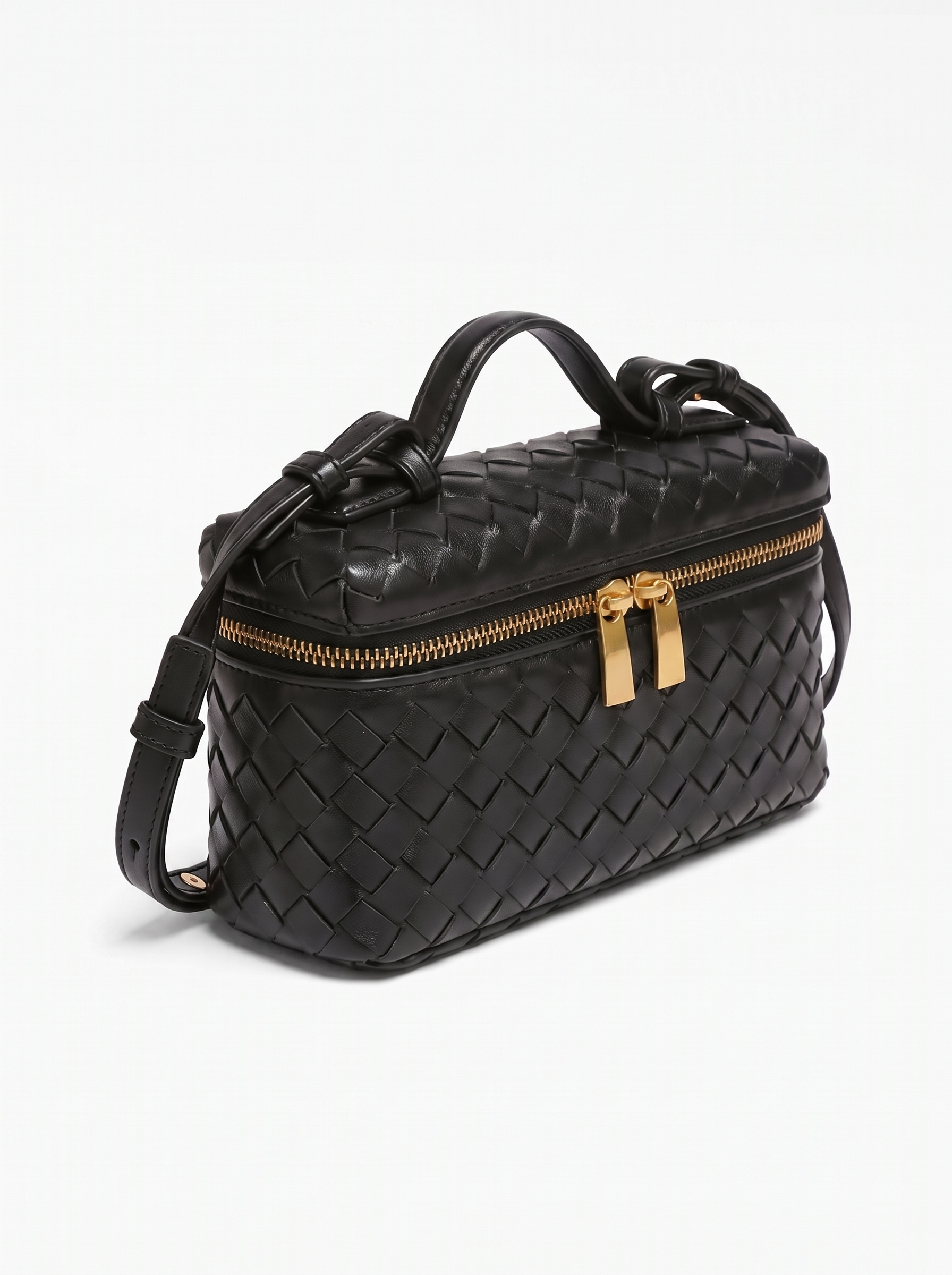 Dorrit Women's Woven Leather Crossbody Bag, Top Handle Bag