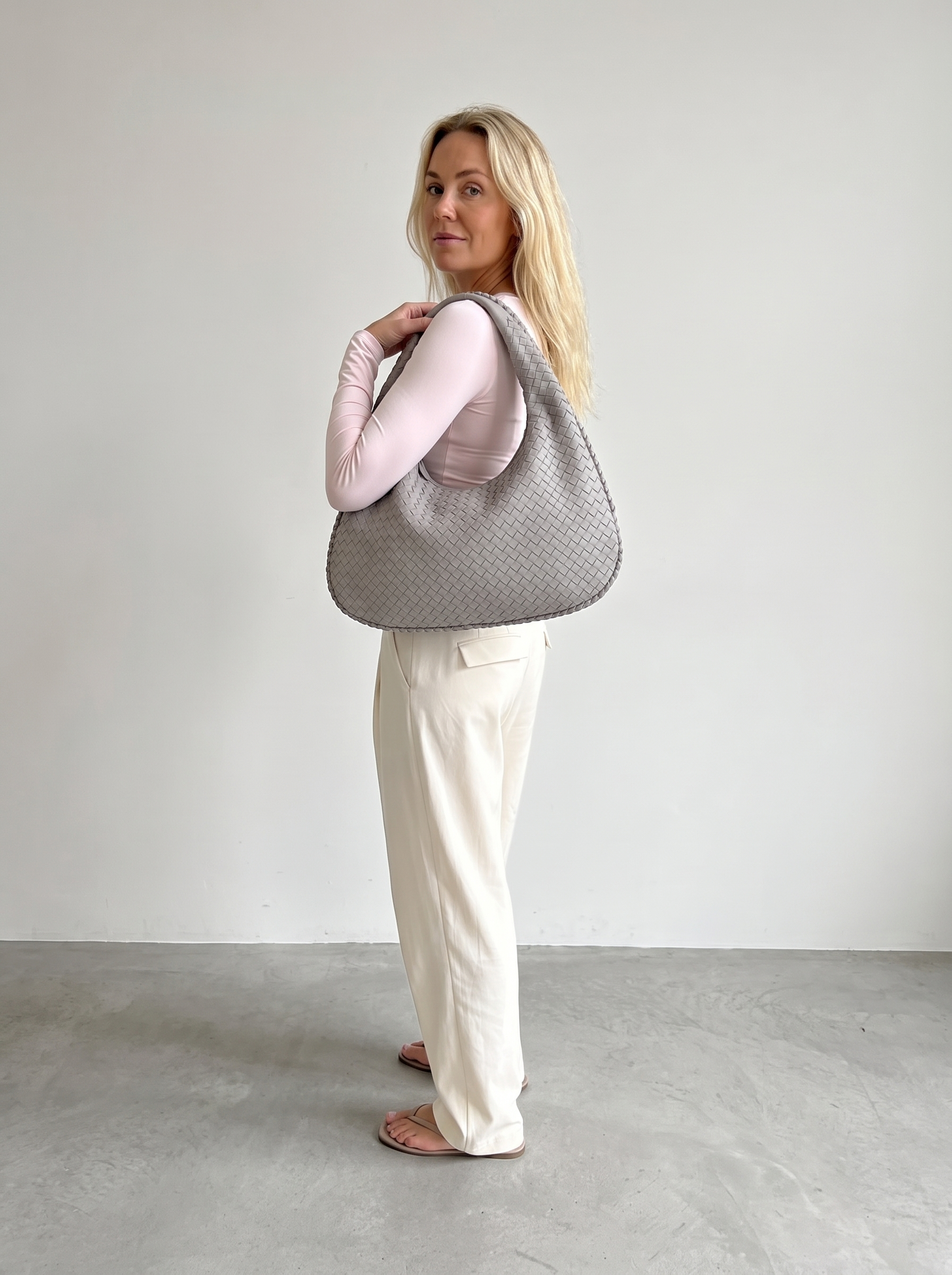 Florrie Women's Woven Faux Suede Hobo Bag, Oversized Shoulder Bag