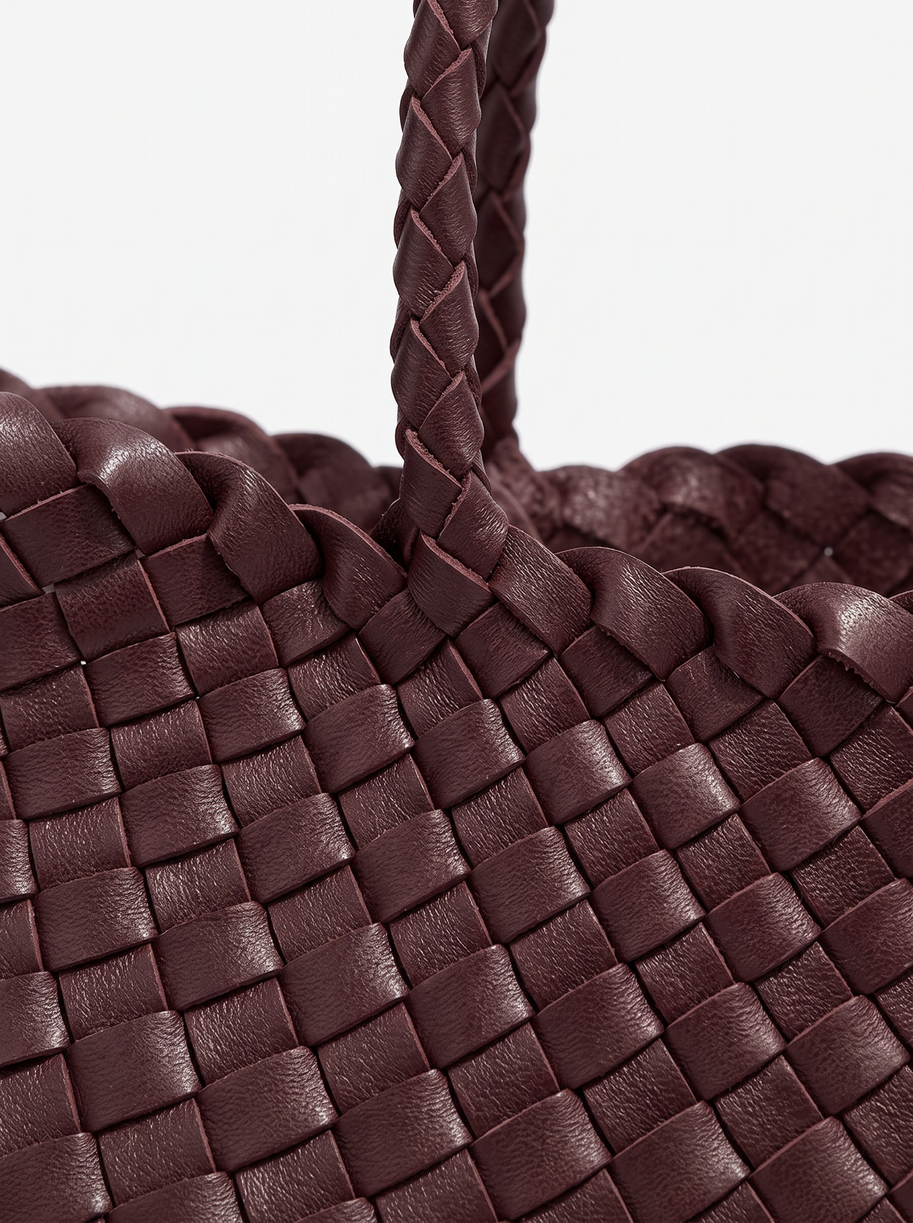 Rosalind Women's Woven Vegan Leather Crescent Bag, Large Shoulder Bag