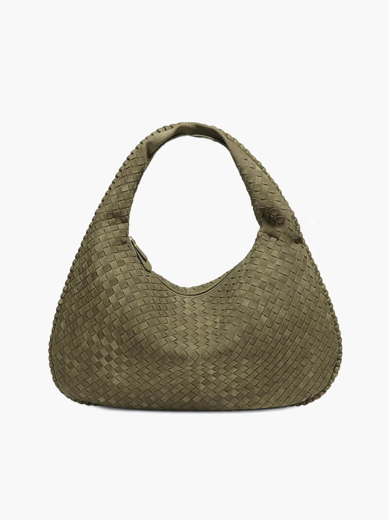 Florrie Women's Woven Faux Suede Hobo Bag, Oversized Shoulder Bag