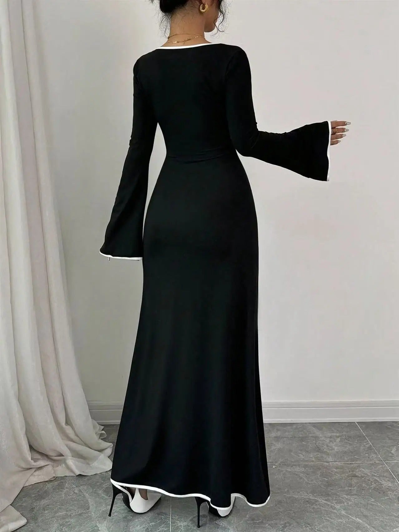 Tamsin Contrast Trim Casual Maxi Dress