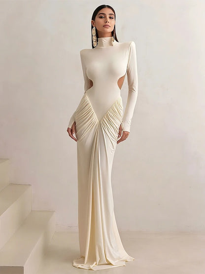 Marcella Ruched Cut Out Wedding Guest Maxi Dress