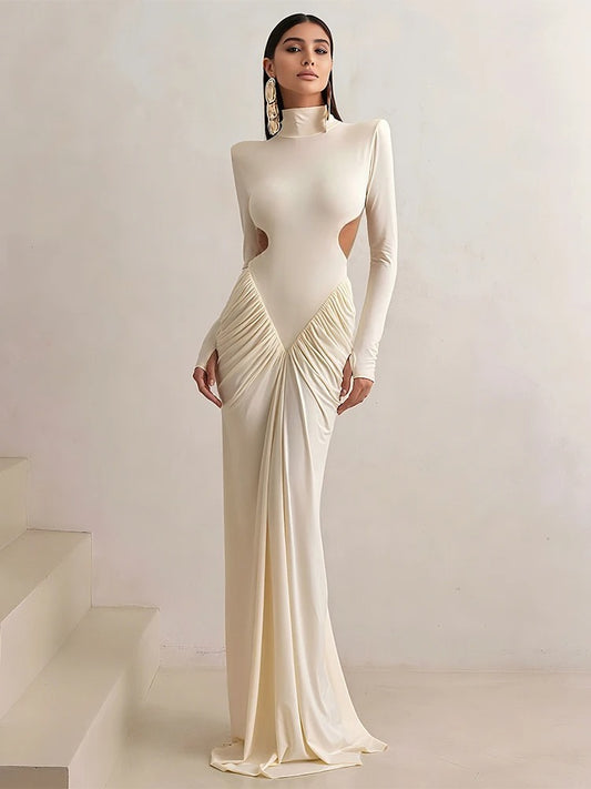 Marcella Ruched Cut Out Wedding Guest Maxi Dress