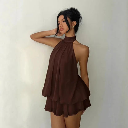 Arlette Halter Lightweight Summer Mini Dress