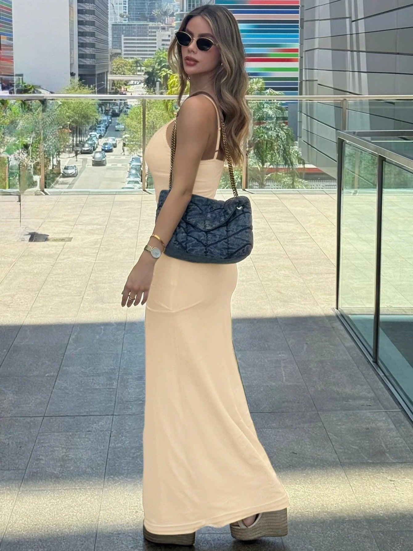 Nerissa Ruched Cami Wedding Guest Maxi Dress