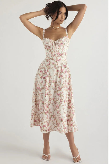 Ottilie Floral Ruffle Hem Midi Sundress