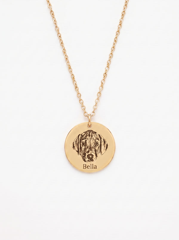 Cordelia Pet Portrait Necklace