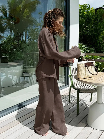 Madeline Relaxed Linen Shirt And Pants Co-Ord Set