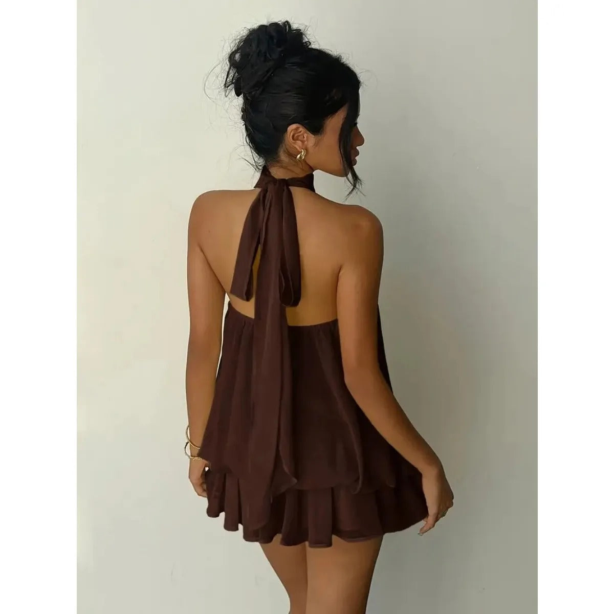 Arlette Halter Lightweight Summer Mini Dress