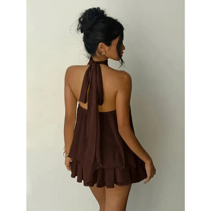 Arlette Halter Lightweight Summer Mini Dress