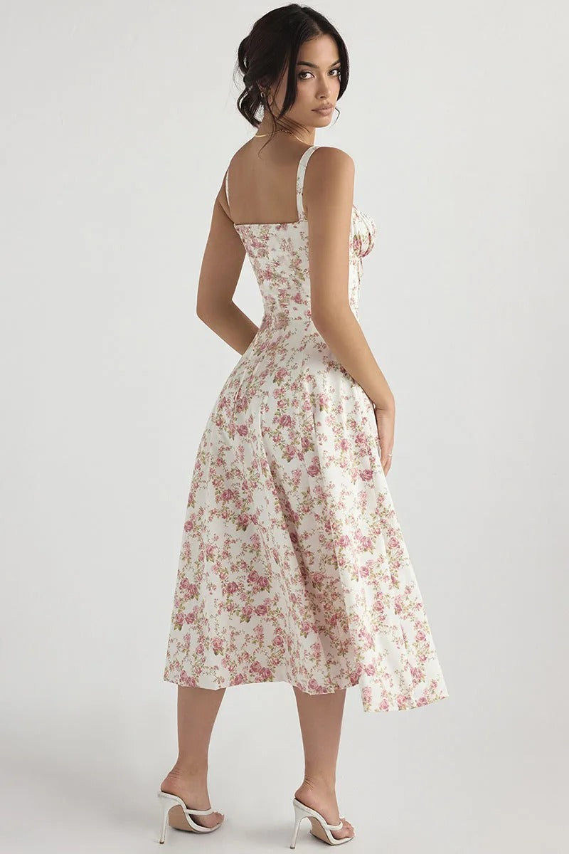 Ottilie Floral Ruffle Hem Midi Sundress