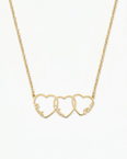 Marceline Women's Custom Family Necklace, Heart Necklace With Names