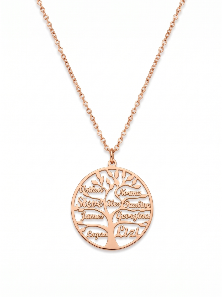 Sere Women's Custom Family Tree Name Necklace