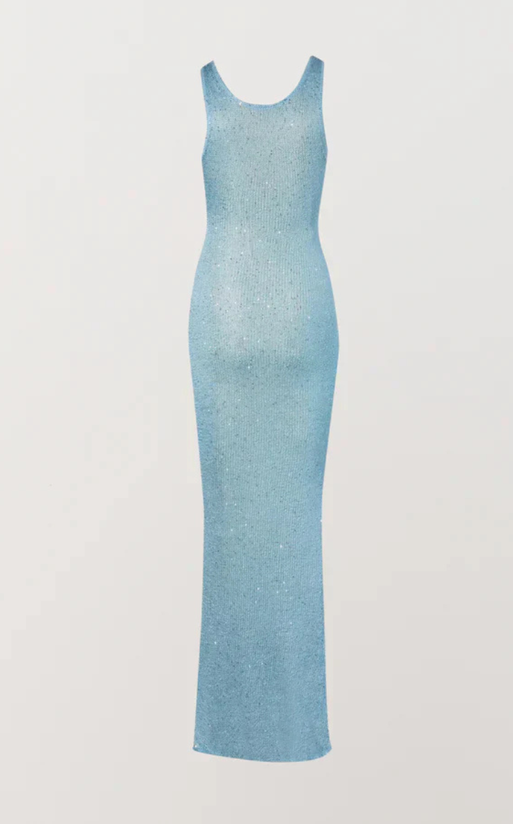 Aria Shimmer Knit Maxi Dress