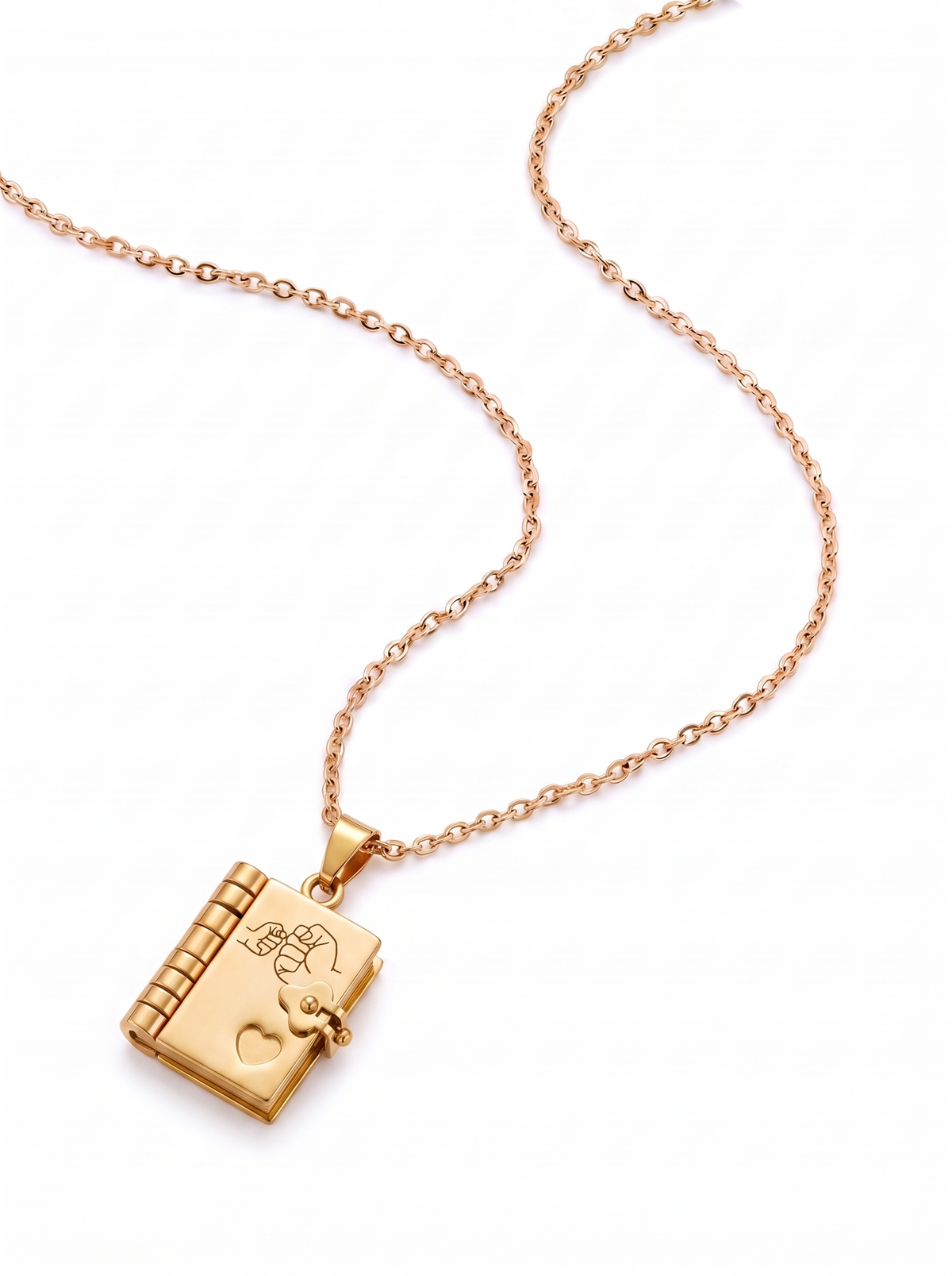 Bernadette Engraved Book Necklace for Grandchild