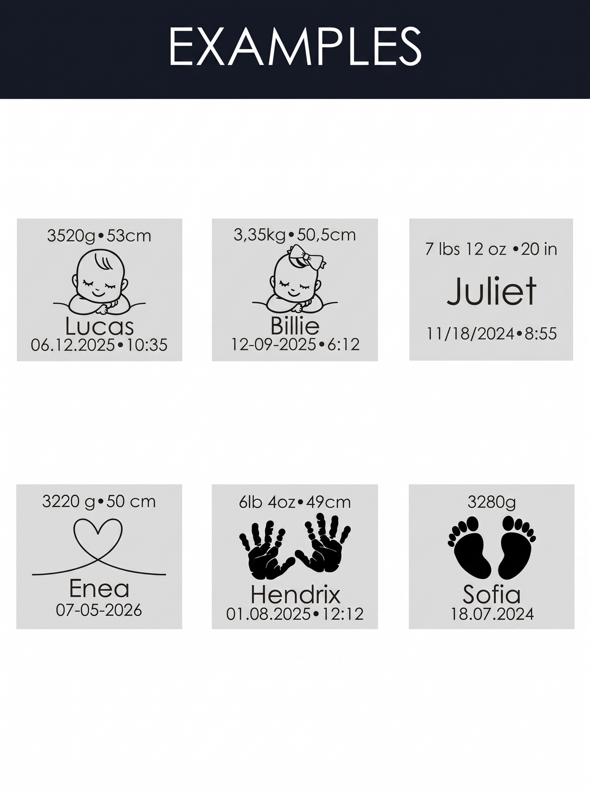 Gabriella Personalized Two Baby Birth Bracelet