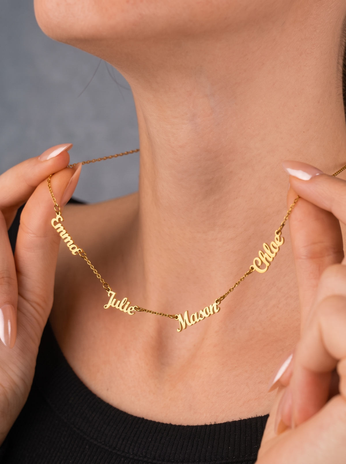 Grace Women's Custom Family Necklace, Multiple Name Necklace
