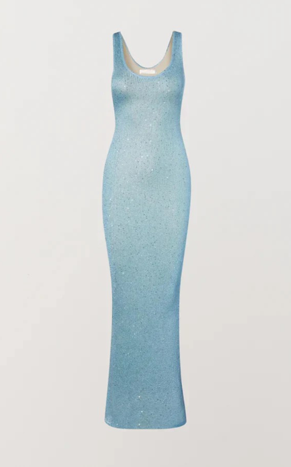 Aria Shimmer Knit Maxi Dress