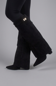 Valora Suede Knee Boots - Black