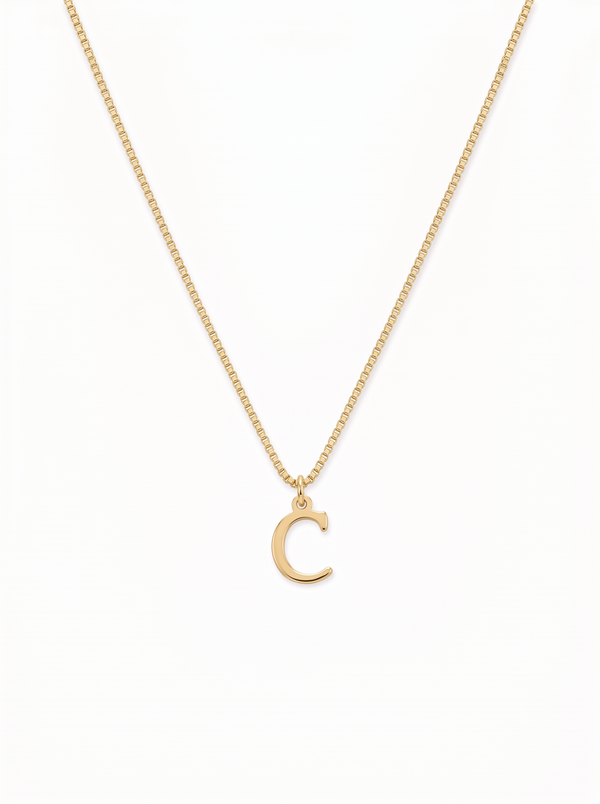 Rosalie Women's Custom Initial Necklace, Script Letter Necklace