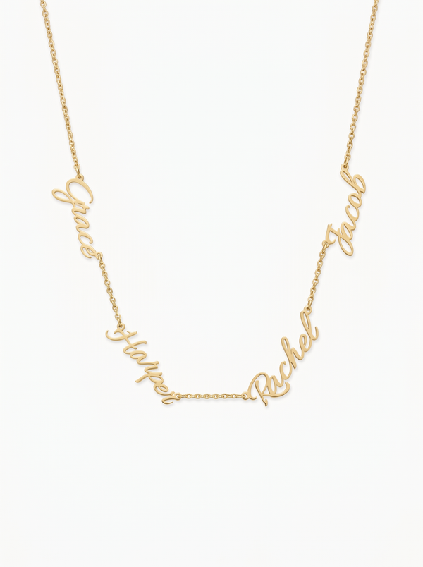 Grace Women's Custom Family Necklace, Multiple Name Necklace