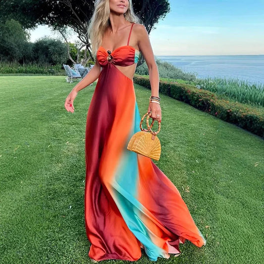Paloma Ombre Cutout Maxi Dress