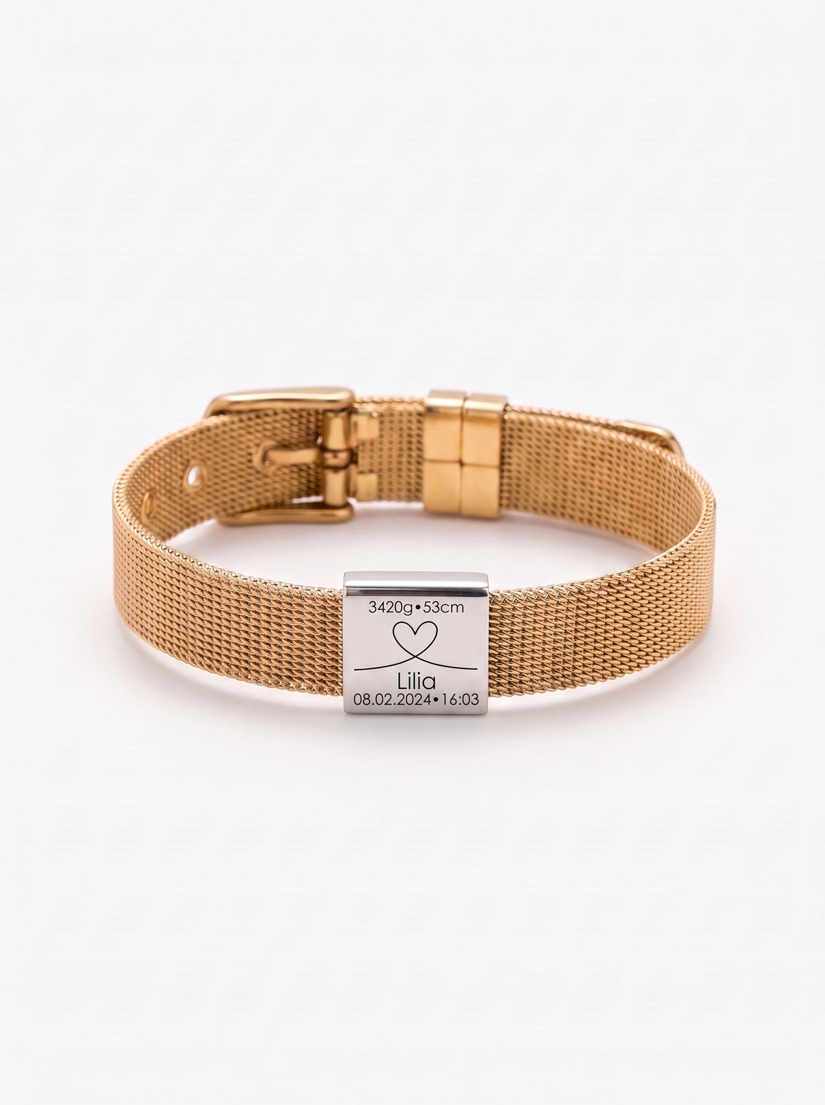 Elisabetta Unisex Personalized Baby Birth Bracelet