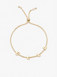 Ophélie Women's Custom Name Bracelet, Gold Bolo Bracelet