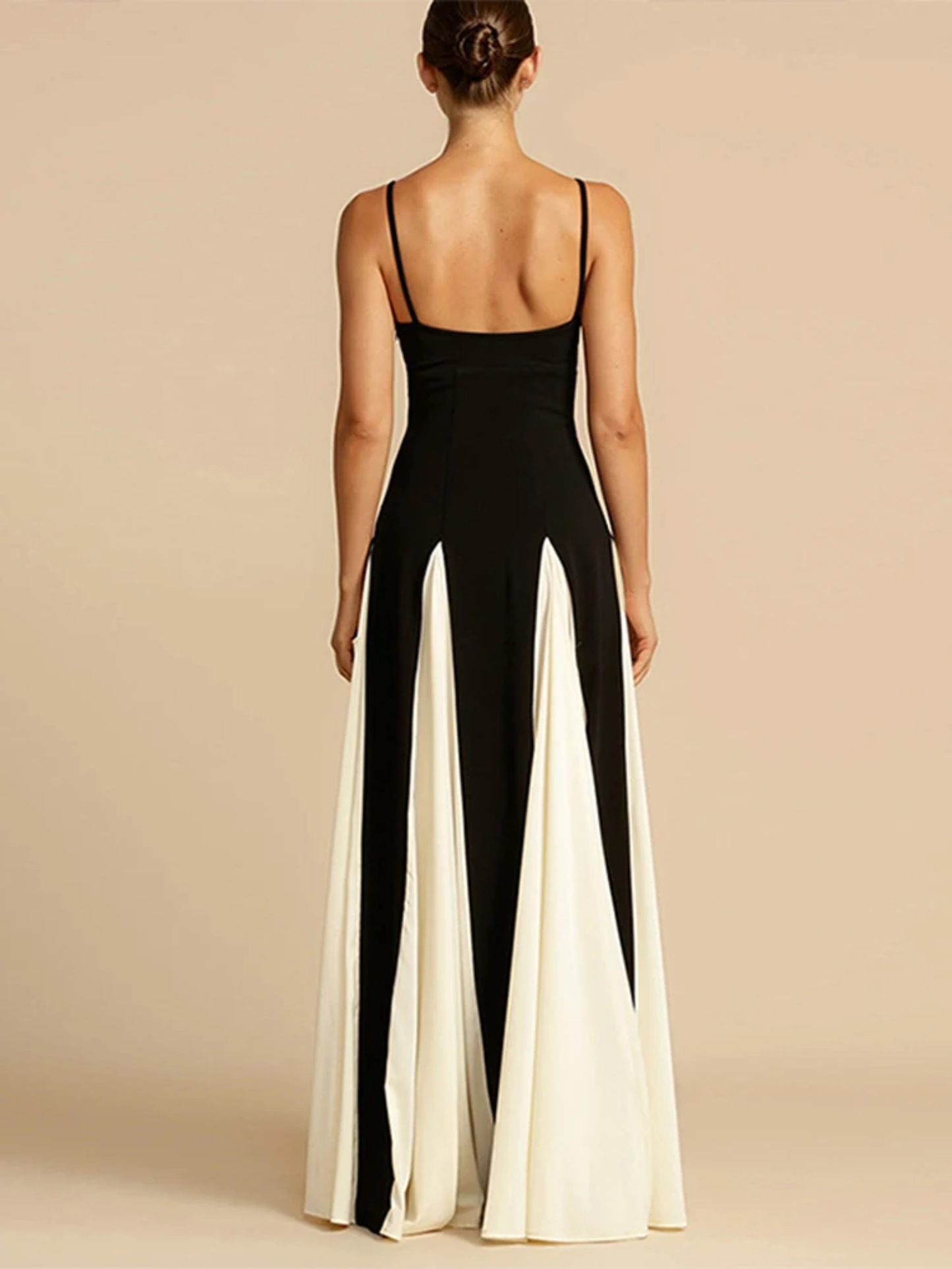 Victoria Monochrome Contrast Maxi Dress