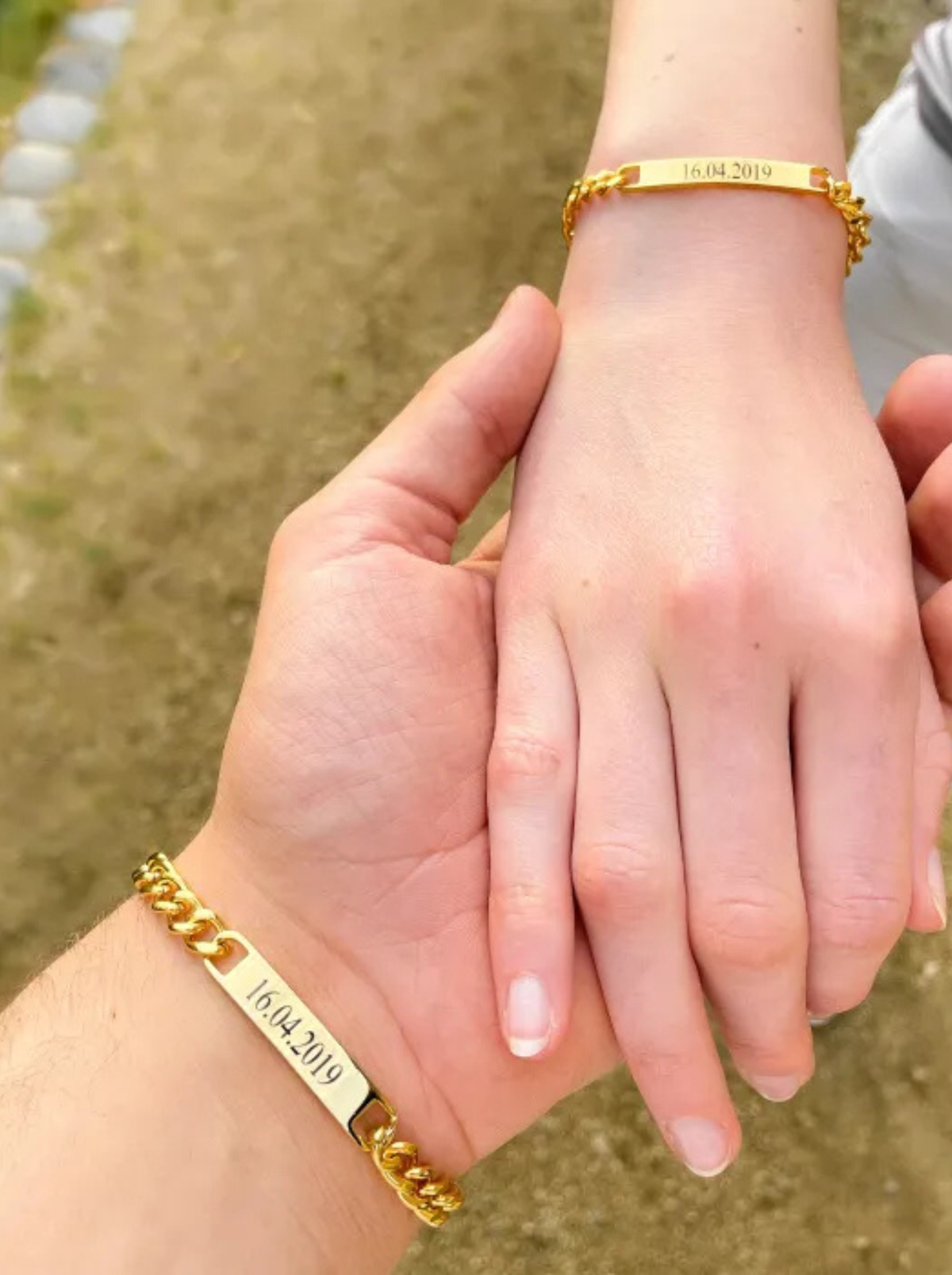Clarisse Couples Custom Engraved Bracelets
