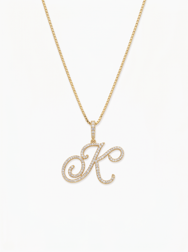 Brielle Cursive Initial Necklace