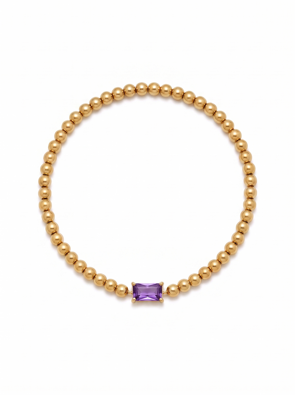 Noémie Women's Birthstone Bead Bracelet, Custom Bracelet