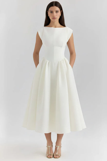Wrenelle Corset Fit And Flare Midi Dress