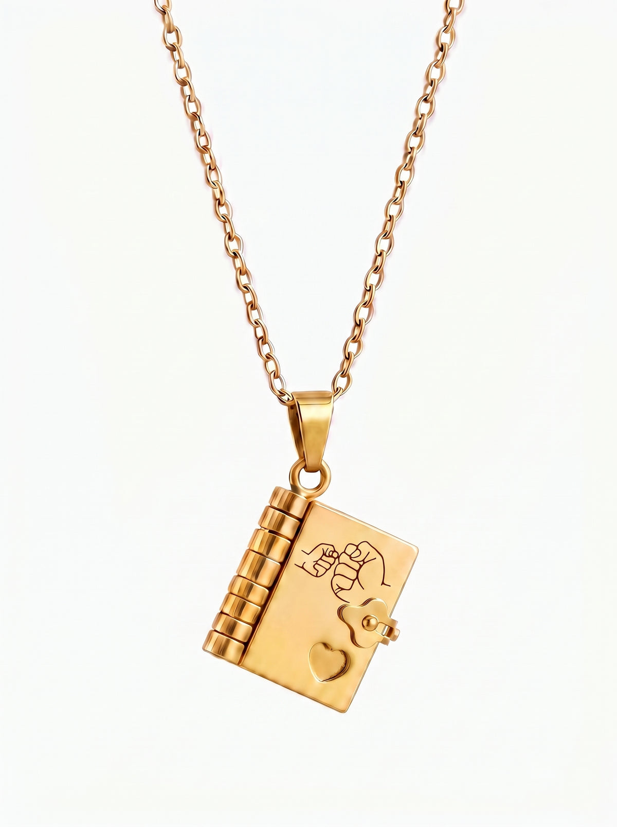 Bernadette Engraved Book Necklace for Grandchild