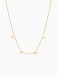 Marion Women's Custom Sideways Initial Necklace, Gold Script Necklace