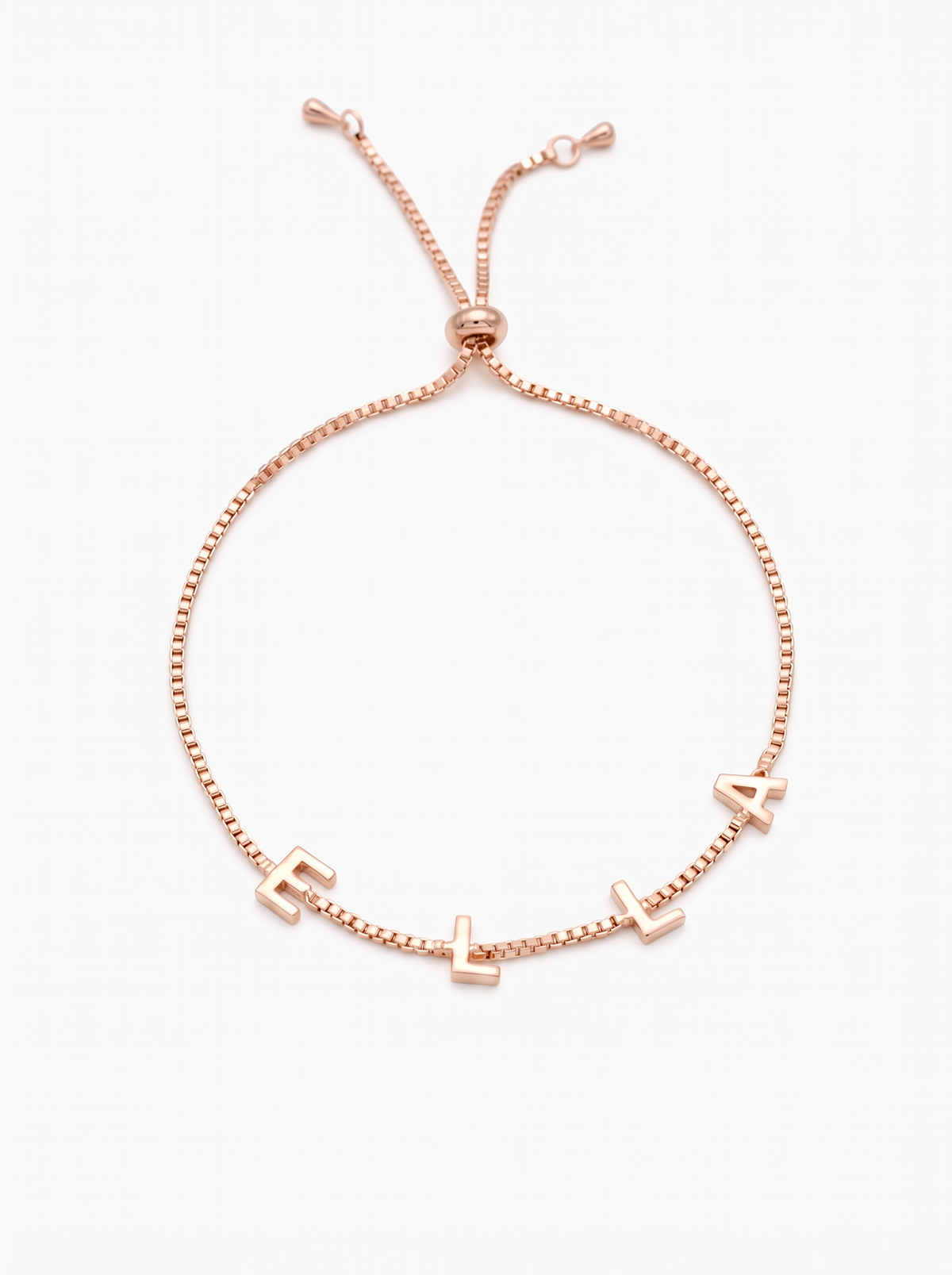 Ophélie Women's Custom Name Bracelet, Gold Bolo Bracelet