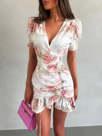 Tatiana Blossom Lightweight Summer Mini Dress