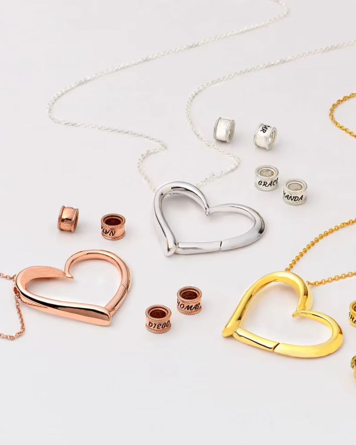 Anouk Women's Heart Necklace, Personalized Family Necklace