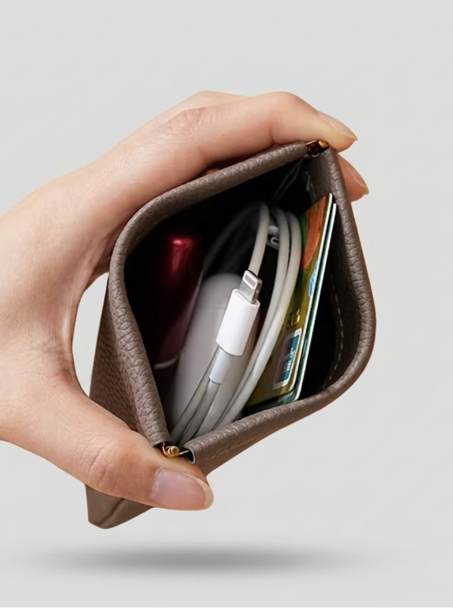 Odette Women's Textured Coin Purse, Compact Card Holder